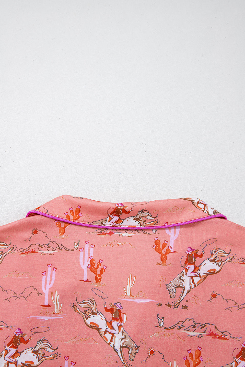 White Cowgirl Country Print Pajamas Set
