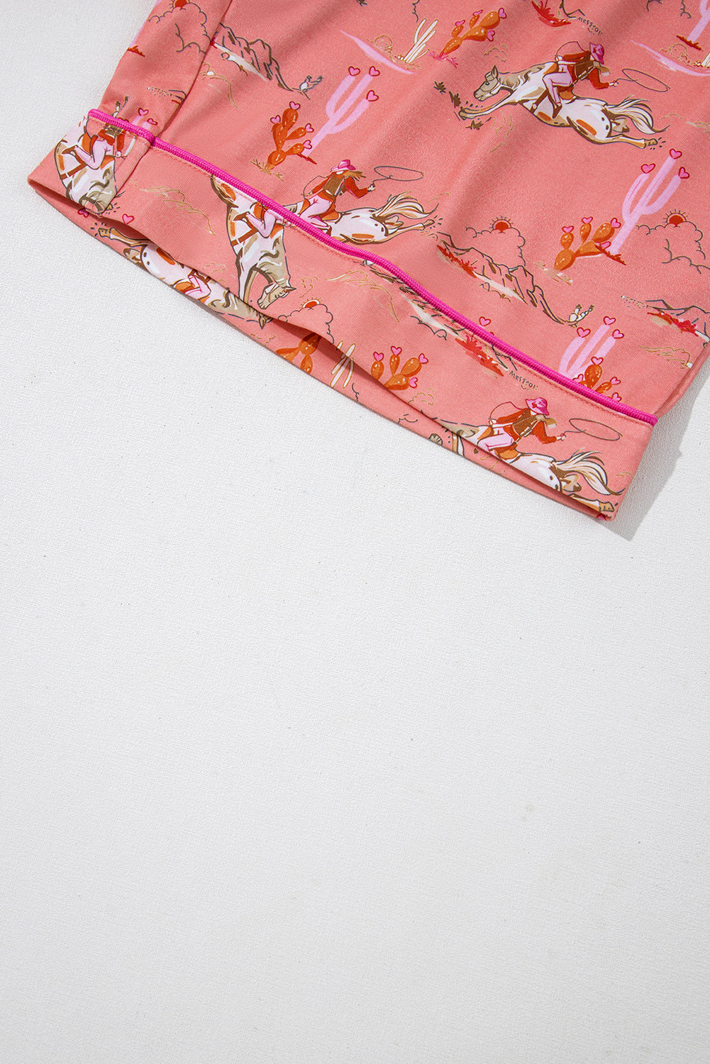 White Cowgirl Country Print Pajamas Set