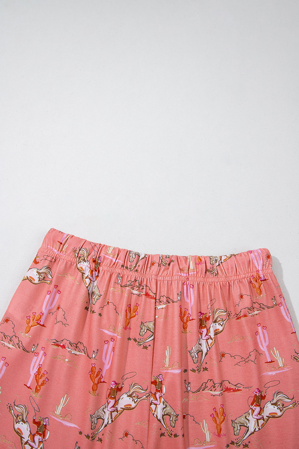 White Cowgirl Country Print Pajamas Set