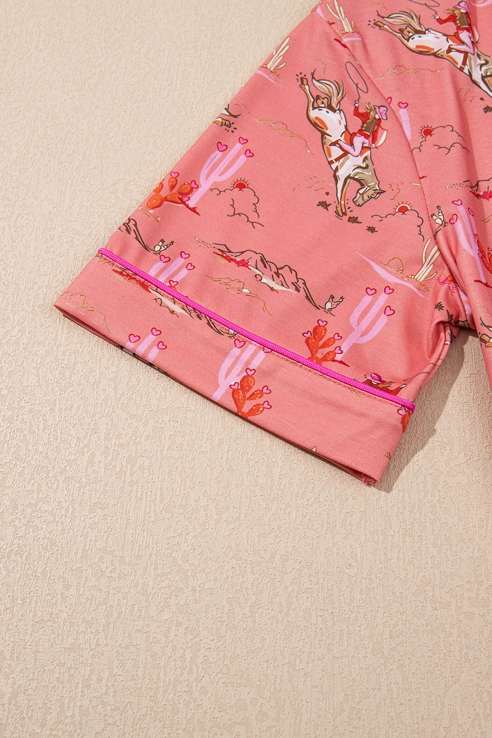 White Cowgirl Country Print Pajamas Set