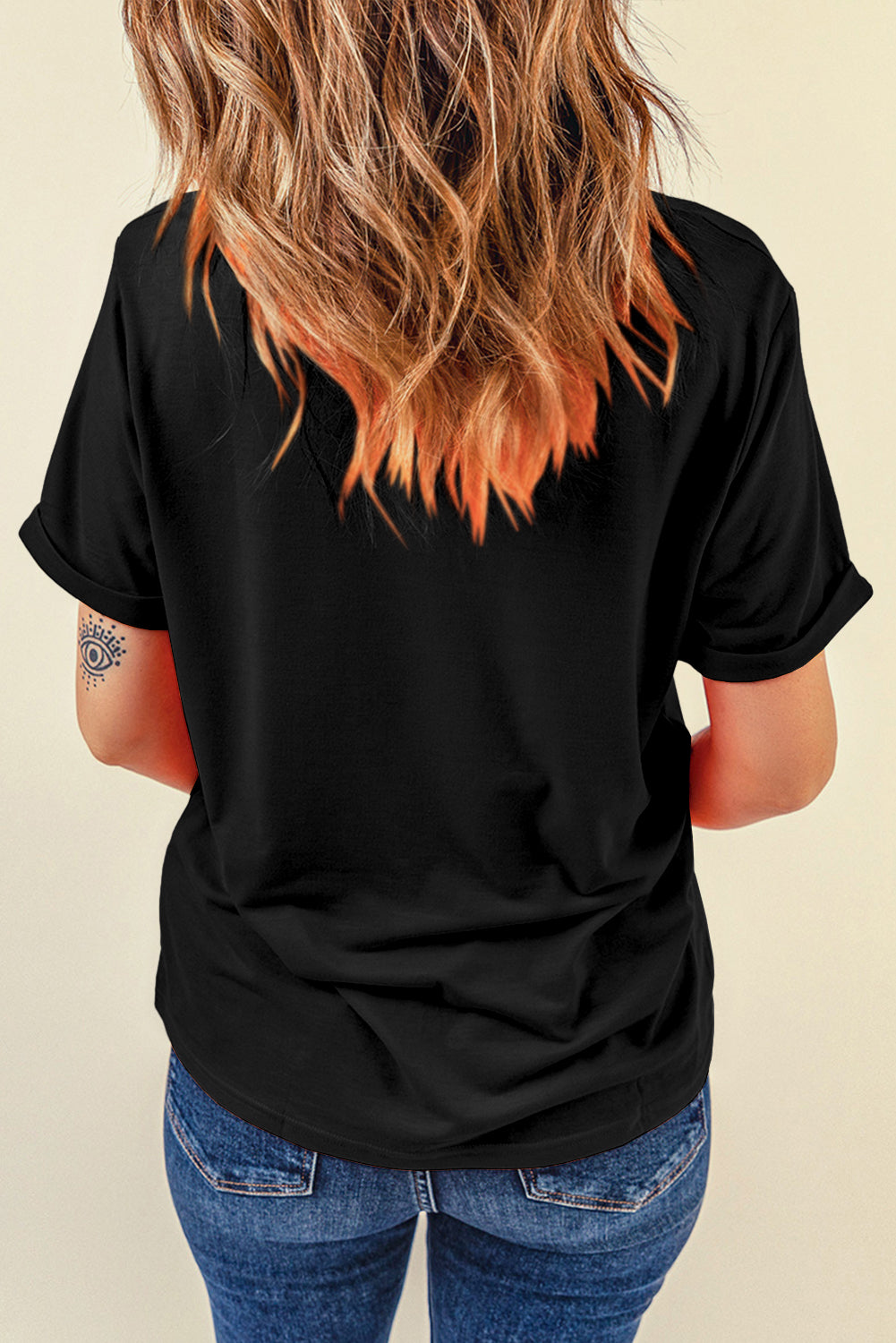 Gray Casual Baseball or Softball Bowknot Graphic Roll Up Sleeve Tee