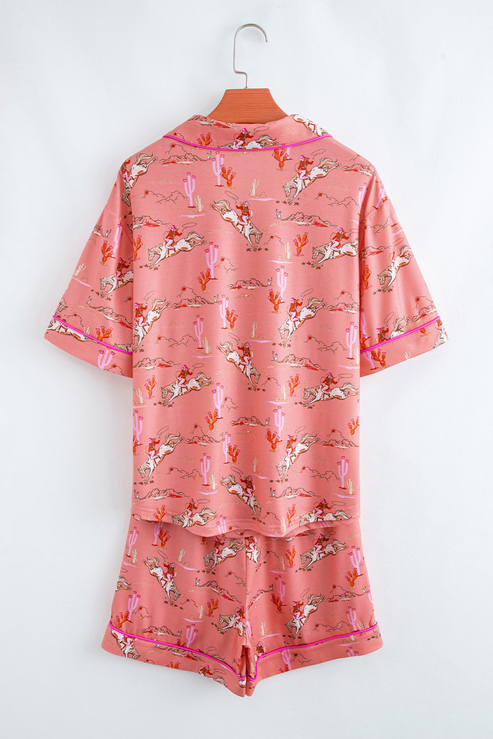 White Cowgirl Country Print Pajamas Set