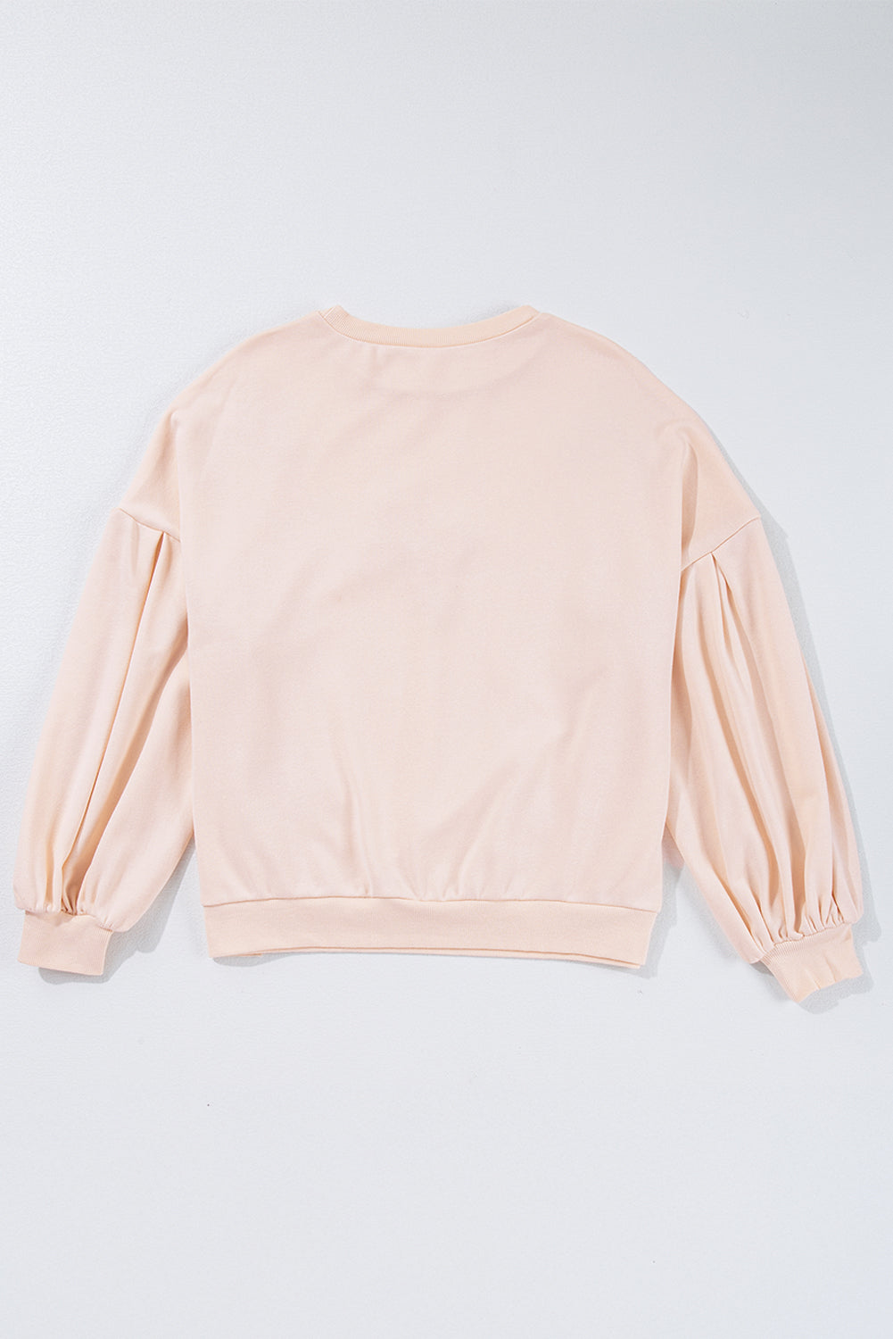 Sweet Bow Lantern Sleeve Oversized Pullover Sweatshirt