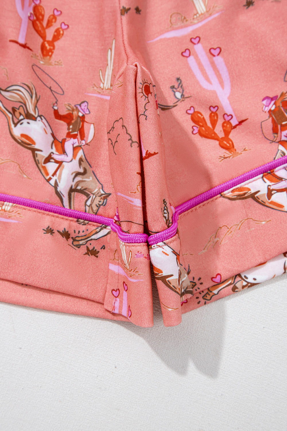 White Cowgirl Country Print Pajamas Set
