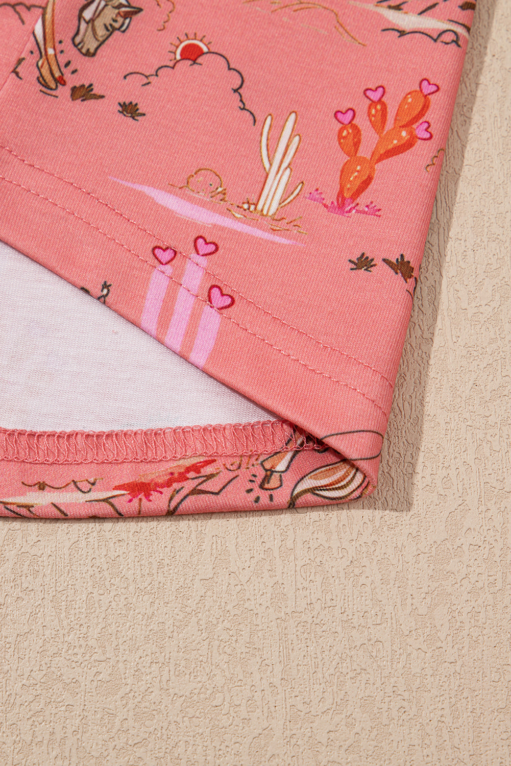 White Cowgirl Country Print Pajamas Set